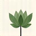 Logo for 'Austin Balance Yoga', a stylized lotus flower in green and gold.